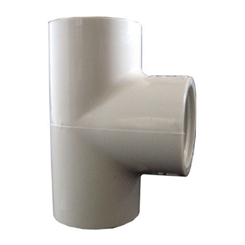 1 inch PVC tee pipe fitting.