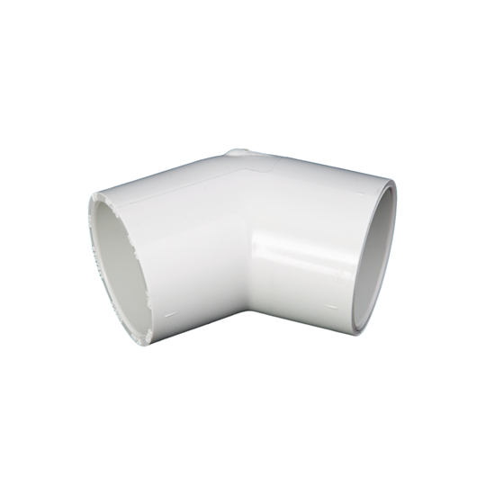 1 inch PVC 45 degree elbow pipe fitting.