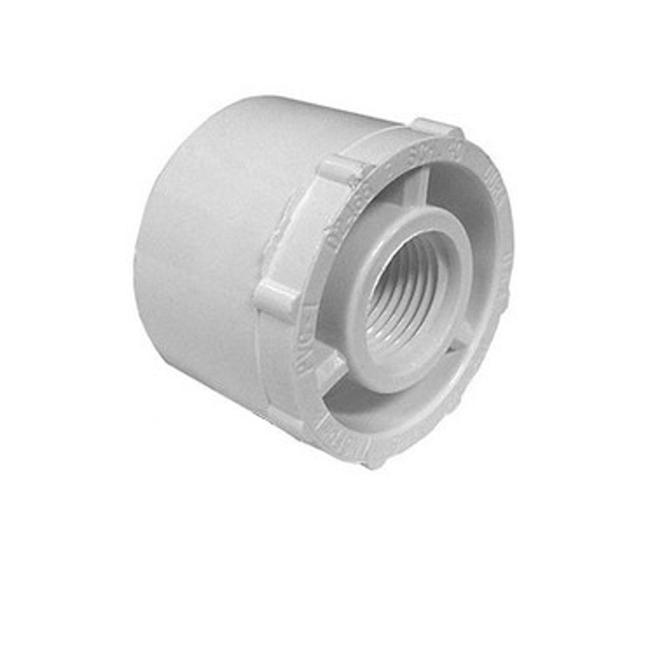 1-1/4 x 1/2 inch PVC by FIP threaded bushing.