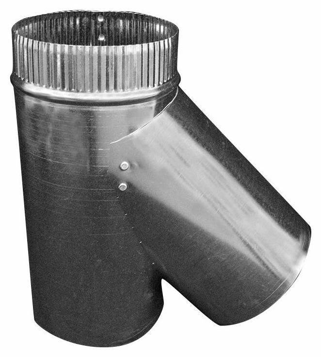 5 Inch X 5 Inch X 4 Inch Duct Wye, a fitting for branching HVAC or dryer vent ductwork.