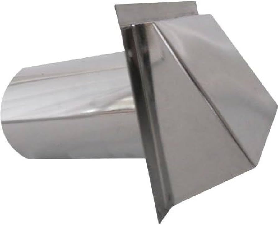 6 inch exterior vent hood with a damper for dryer and exhaust ducts.