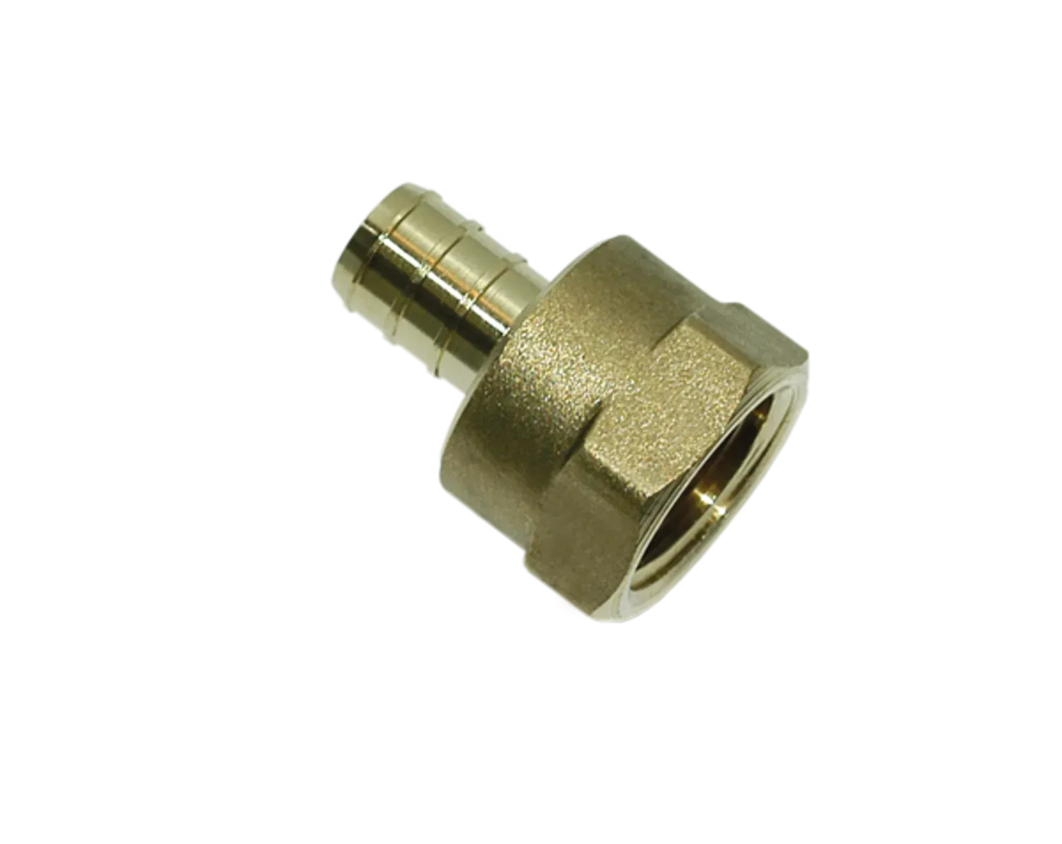 1/2 inch PEX by 3/4 inch FIP transition fitting.