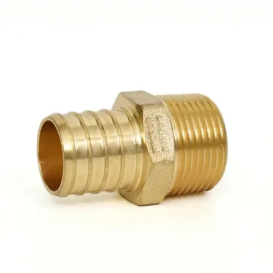 3/4 inch Pex by 1/2 inch male iron pipe transition fitting.