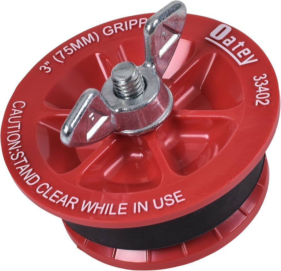 3 inch plumbing test plug, for sealing drain lines during pressure testing.
