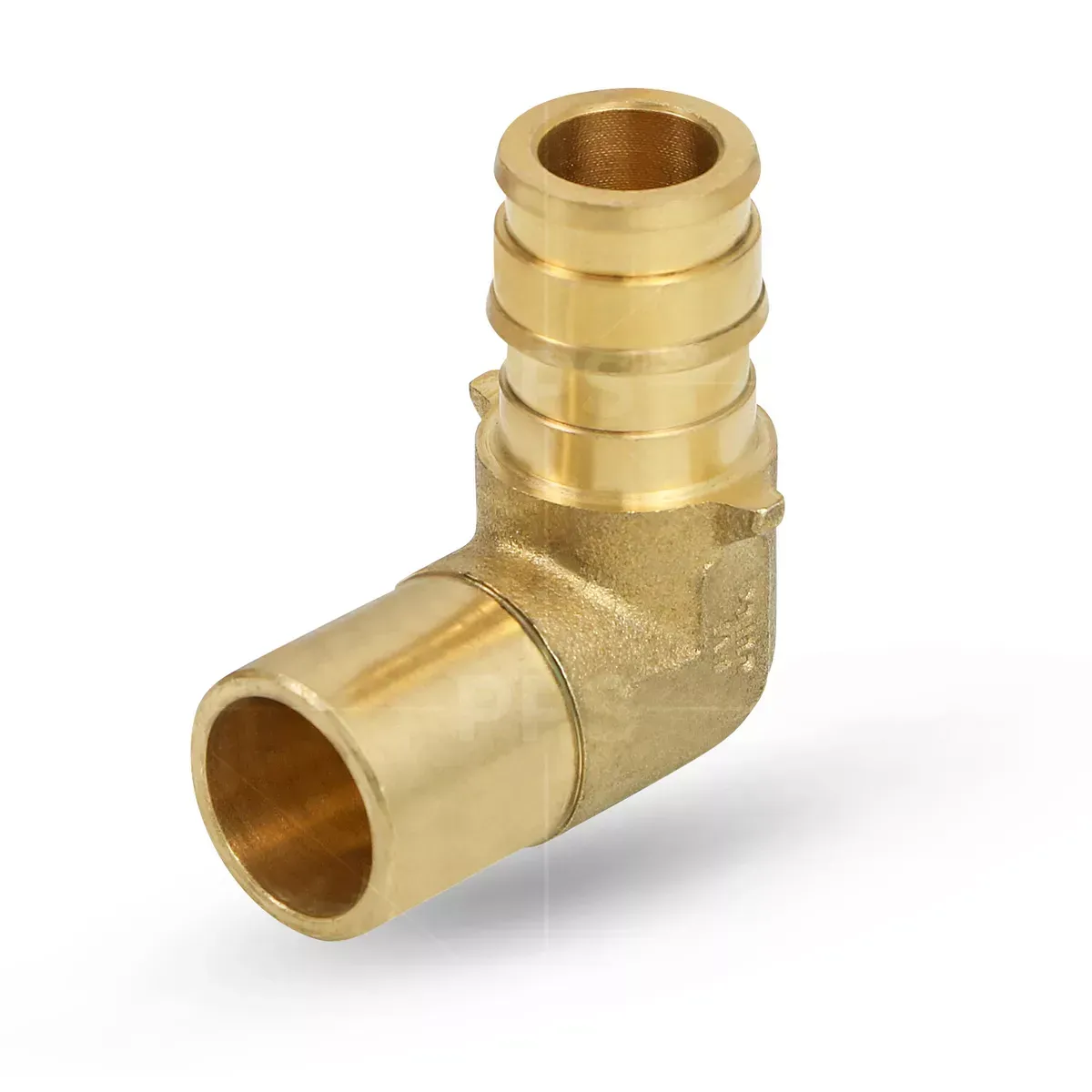 1/2 inch PEX by copper male 90 degree elbow.