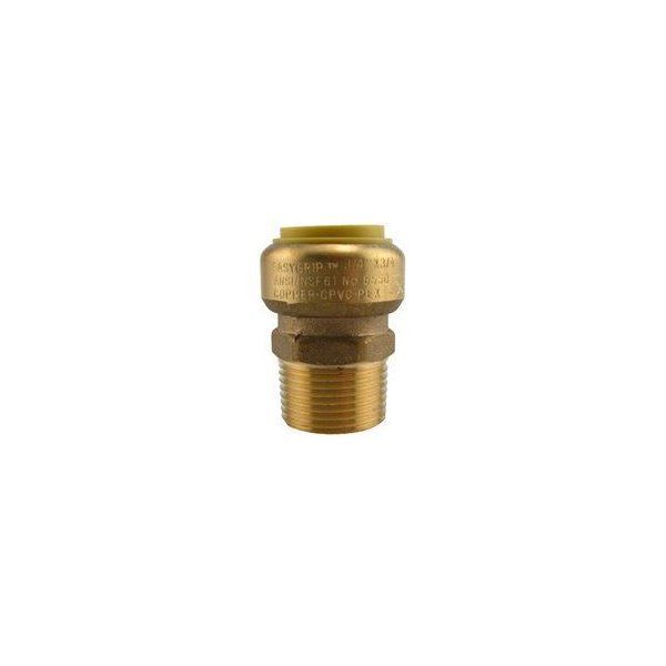 3/4 Inch Easy Grip by MIP coupling for connecting push fit pipe to threaded fittings.