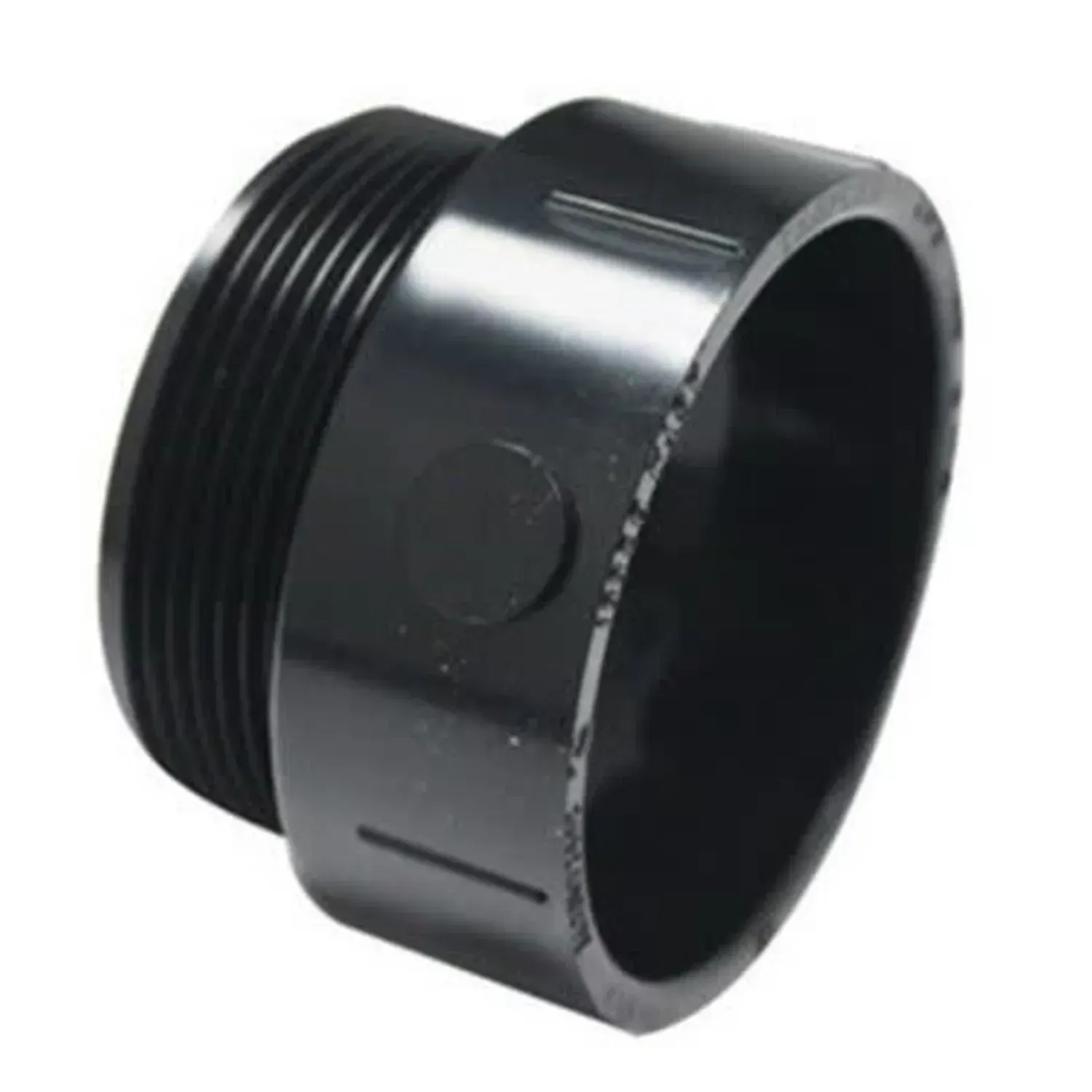 1-1/4 inch ABS x MIP plumbing fitting.