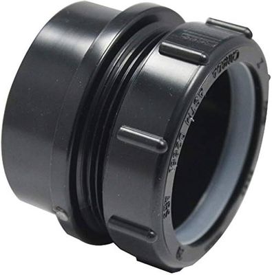 1-1/2 Inch ABS trap adapter spigot fitting for drain plumbing.