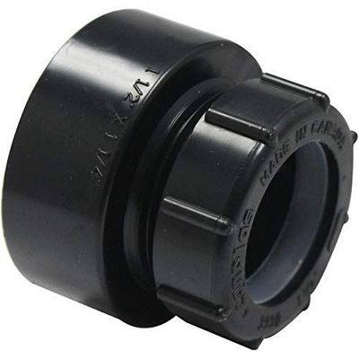 1-1/2 inch by 1-1/4 inch ABS trap adapter hub.