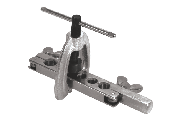 Flaring tool for 3/16 to 5/8 inch copper tubing.