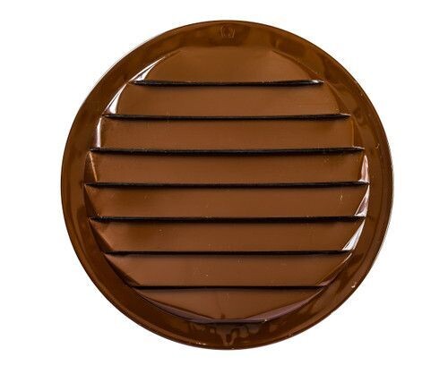 2-1/2 inch brown aluminum louver vent for shed and enclosure airflow.