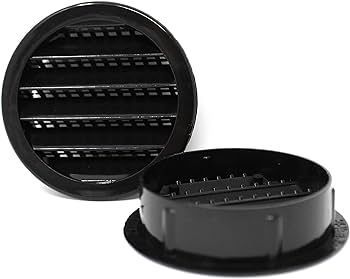 3 inch plastic louver vent in black, for venting soffits and enclosed spaces.