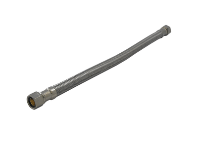 12 12 Inch braided stainless steel dishwasher supply line for leak resistant connections.