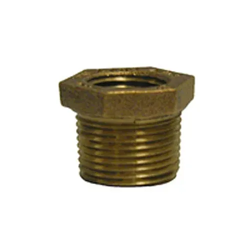 1/2 inch by 3/8 inch brass pipe bushing.
