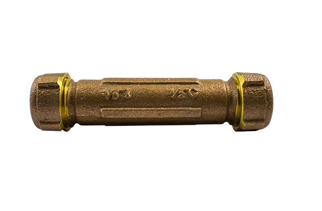 1/2 inch long copper repair coupling.