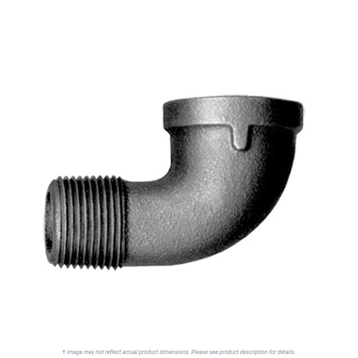 3/4 inch black iron street 90 degree elbow for tight clearance pipe direction changes.
