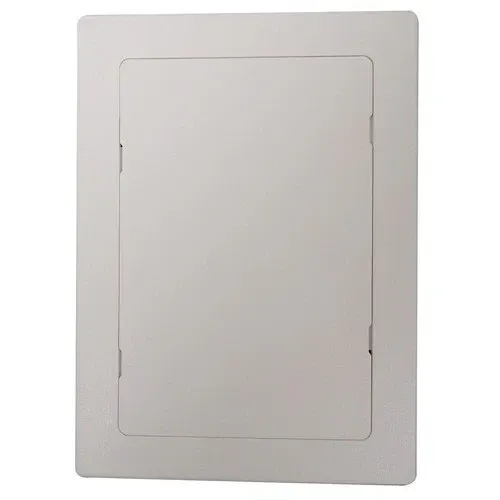 6 by 9 inch plastic access panel for wiring and plumbing access.
