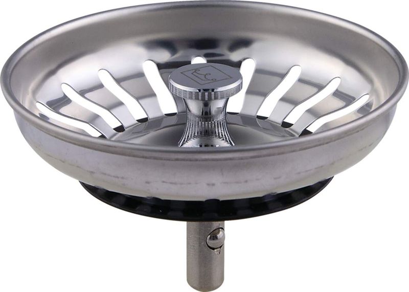 110mm stainless steel sink strainer basket for catching drain debris.