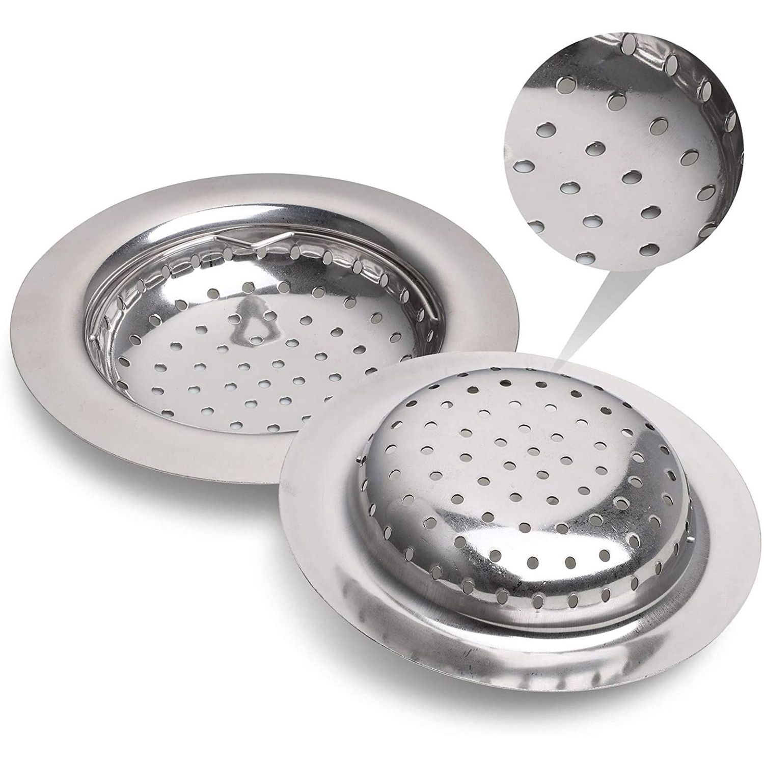 110mm stainless steel sink strainer dish for finishing a sink drain.