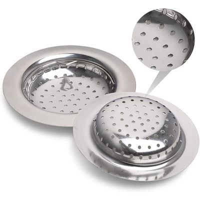 140mm Stainless Steel Sink Strainer. Fits over the drain to catch debris.