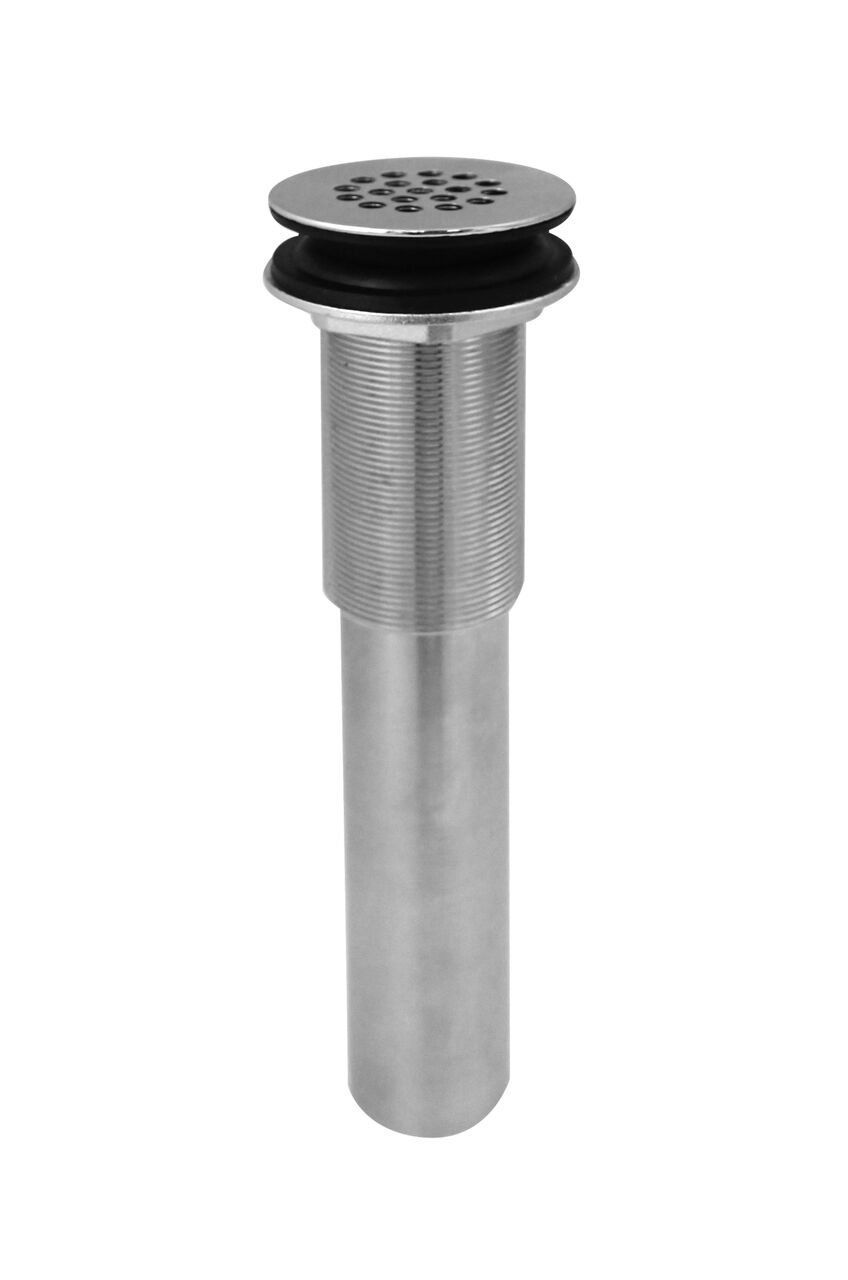 Grid sink drain without overflow for bathroom or utility sinks.