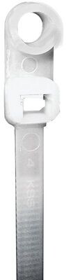 7.5 7.5 Inch cable ties with mounting head, pack of 10, for bundling wiring.