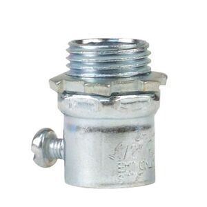 3/4 inch EMT set screw connector for conduit to box connections.