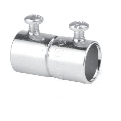 EMT SET SCREW COUPLING 3/4 3/4 inch EMT set screw coupling for joining conduit.