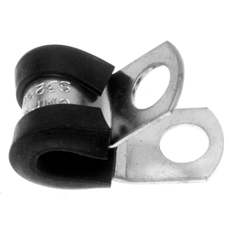 16mm rubber support clamp for securing pipes and tubing.