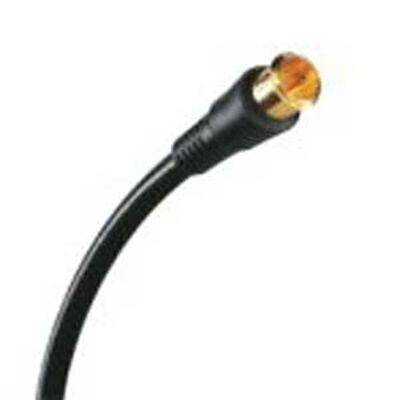 Black RG6 coaxial video cable measuring 3 feet long.