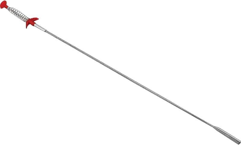 24 inch mechanical pickup tool with a claw tip for grabbing small parts.