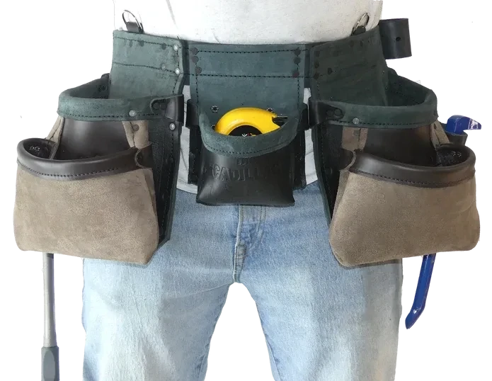 Cadillac tool belt, model 201 in black, for carrying tools on the jobsite.