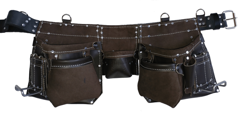 CADILLAC TOOL BELT 401 BROWN Leather Hammer Loop