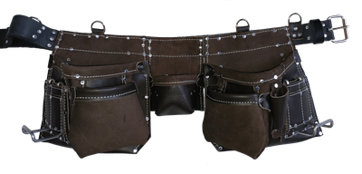 CADILLAC TOOL BELT 401 BROWN Leather Hammer Loop