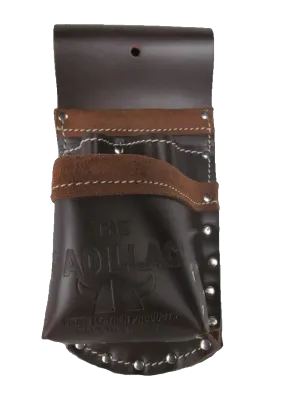 CADILLAC NAIL POUCH BROWN MP40-BR Cadillac brown nail pouch, model MP40-Br, for carrying fasteners on a tool belt.
