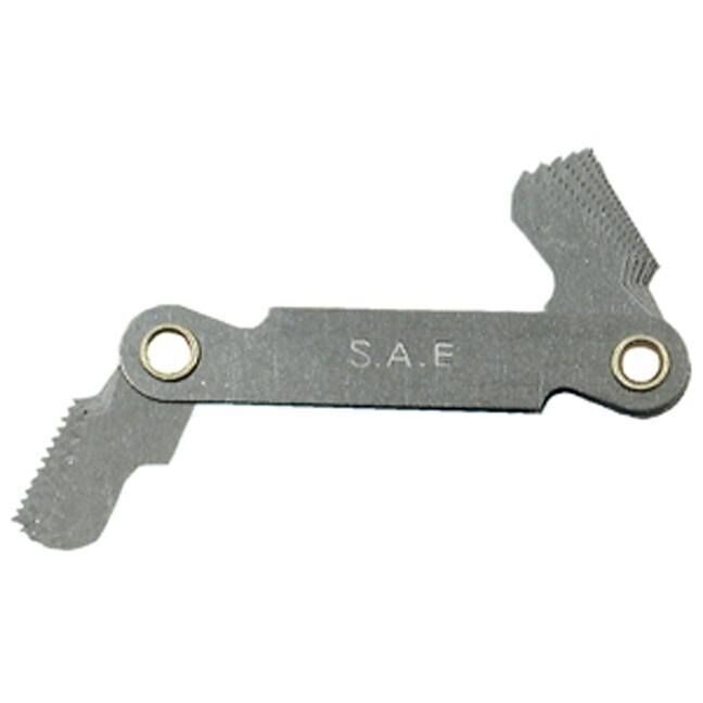 METRIC PITCH GAUGE Metric thread pitch gauge for identifying fastener threads.