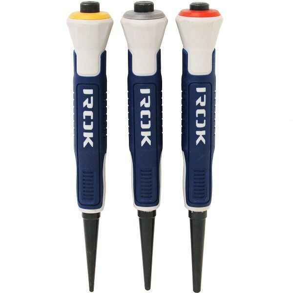 NAIL SET 3PC SOFT GRID HD 3 piece nail set with soft grip handles.