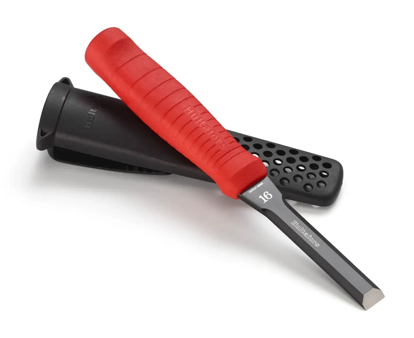 16mm carbon steel chisel with a 30 degree bevel angle for woodworking.