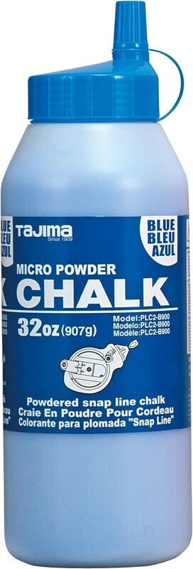 BLUE ULTRA-FINE 32oz Tajima blue ultra-fine micro chalk, 32 ounce bottle.