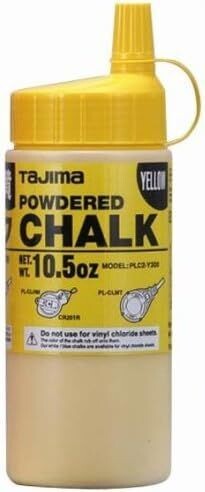 Chalk-Rite premium yellow chalk for marking chalk lines.
