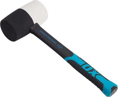 OX Trade 16 oz combination rubber mallet with a black face and a white face.