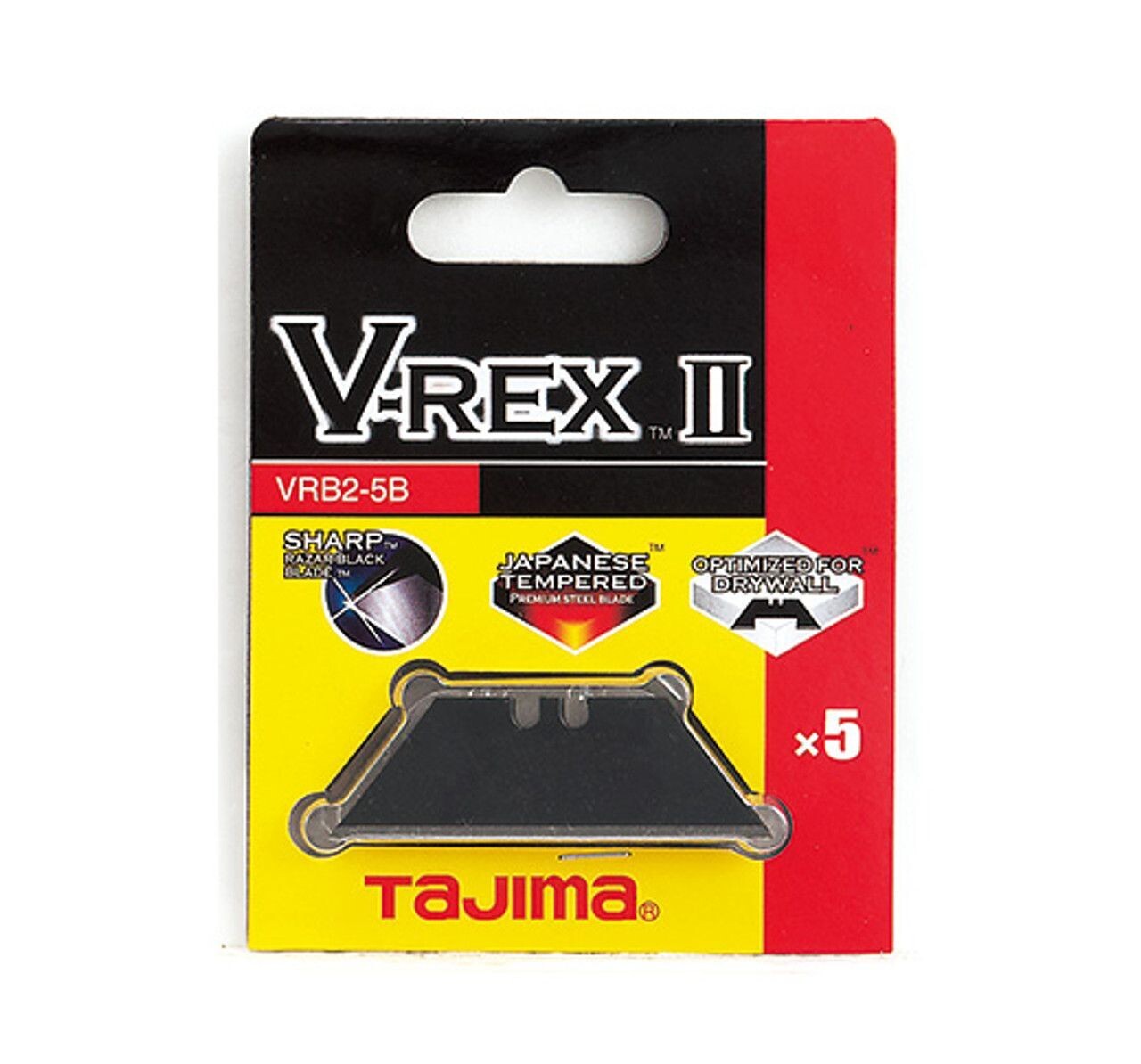 Tajima V-Rex II 5 pack angle utility blades for utility knives.