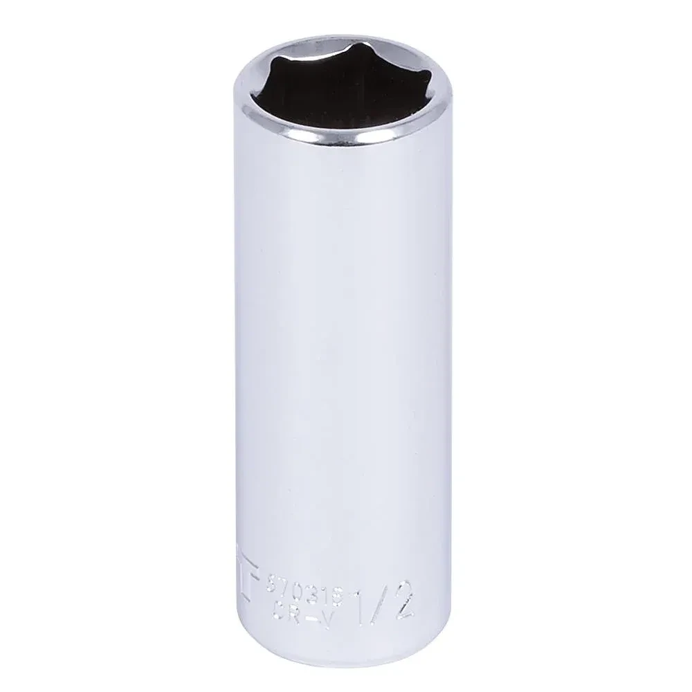 1/4 inch drive by 1/2 inch 6-point deep socket.
