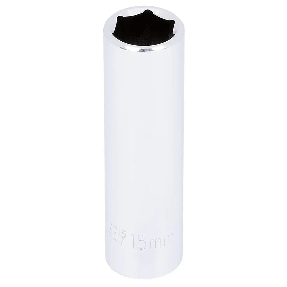1/2 inch drive 15mm 6-point deep socket.