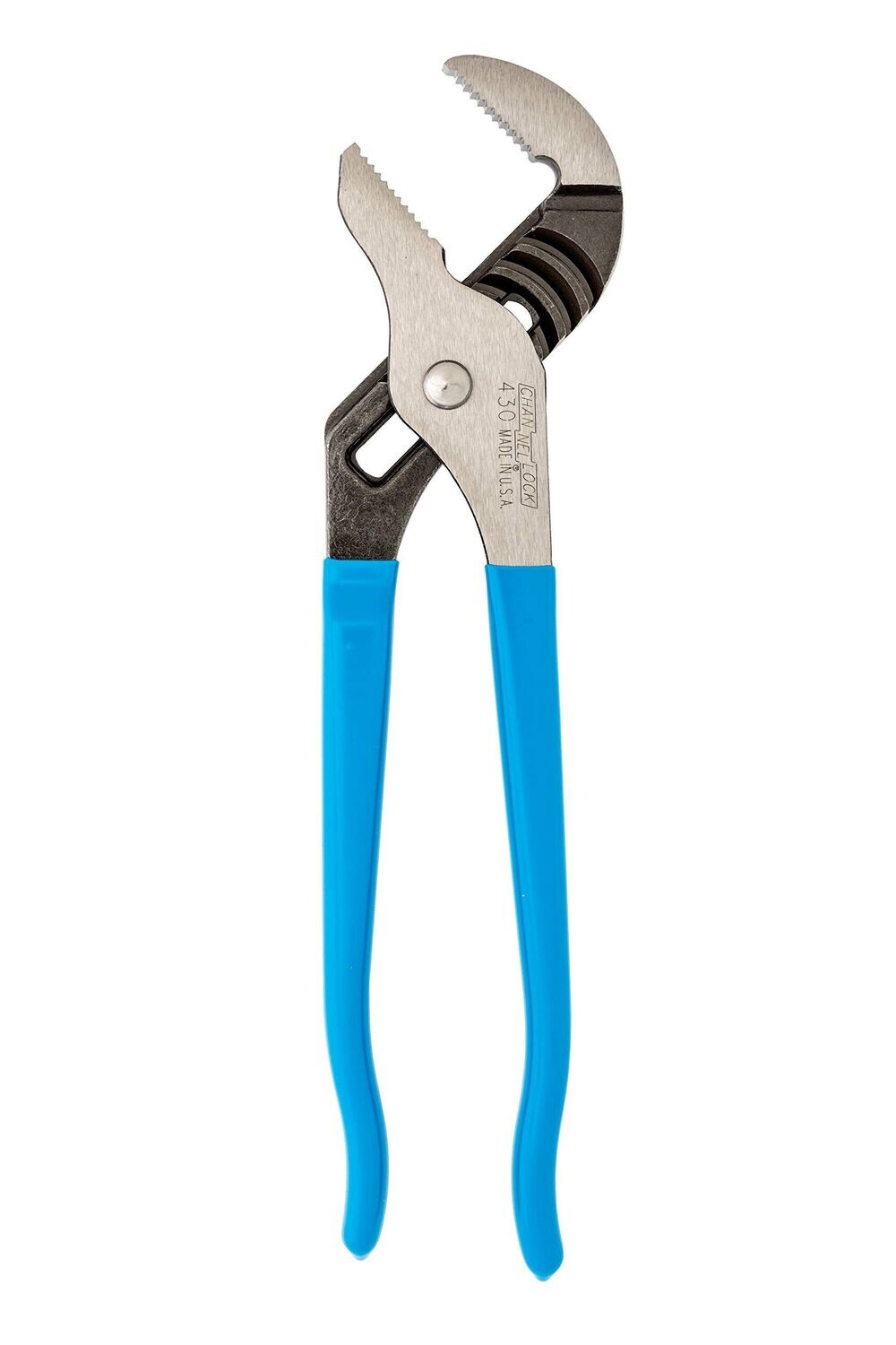 Channellock 430 tongue and groove pliers for gripping pipe and fittings.