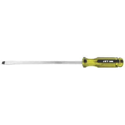 3/8 3/8 inch by 10 inch slotted screwdriver for heavy duty fastening jobs.