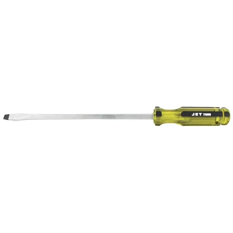3/8 inch by 12 inch slotted screwdriver for heavy duty fastening jobs.