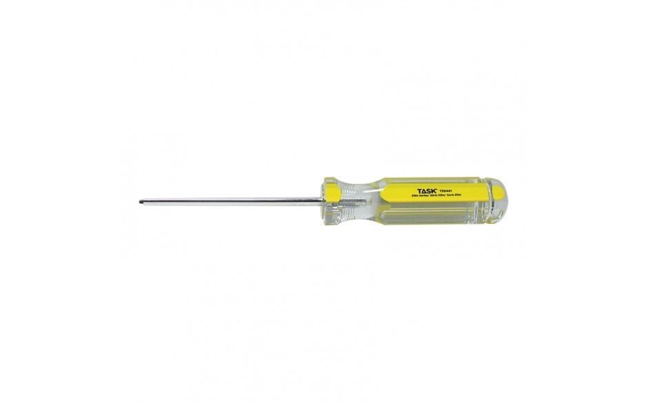 Number 0 Robertson screwdriver with a 4 inch shaft.