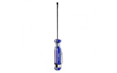 1/8 1/8 inch x 3 inch slotted screwdriver with pocket clip.