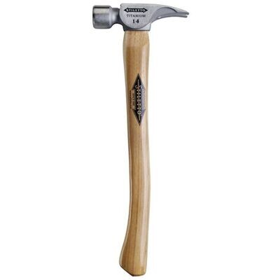 14oz Stiletto 18 14oz Stiletto 18 Inch Curved Milled Face Hammer. Titanium head for framing and rough carpentry.